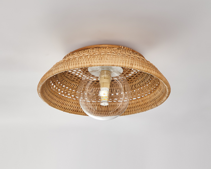 Small Boru Rattan Ceiling Flush Mount