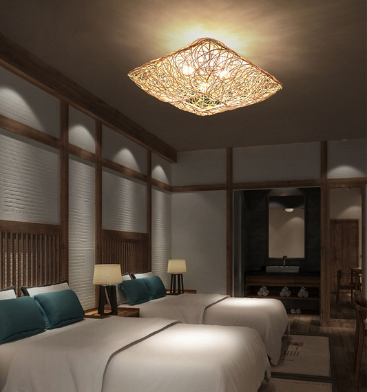 Japanese Square Flush Ceiling Light