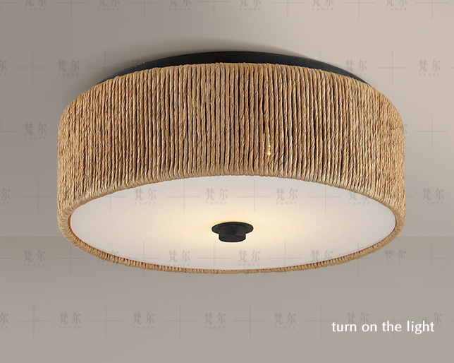 Brownell Rattan Flush Mount
