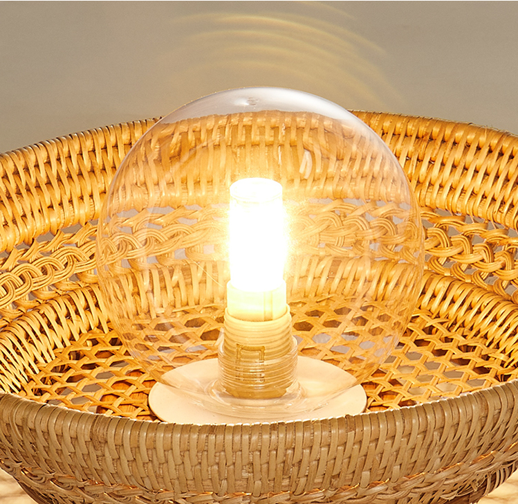 Small Boru Rattan Ceiling Flush Mount