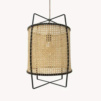 Rattan Cane Pendant Light - 10 Inches - 1 Light