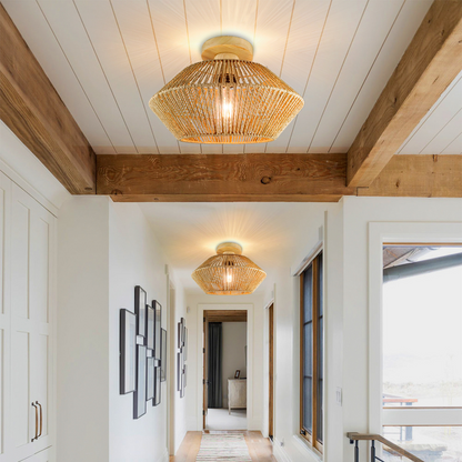 Femila Geometric Rattan Ceiling Light