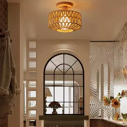 Kenmi Rattan Ceiling Light