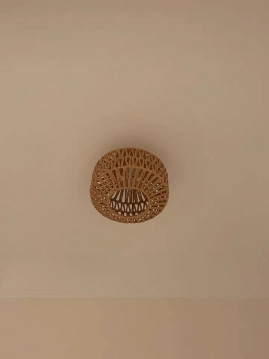Kenmi Boho Rattan Ceiling Light