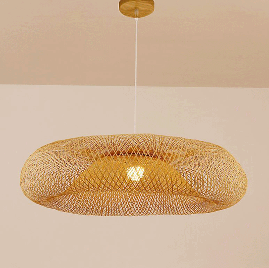 Natural Bamboo Pendant with Irregular Shape