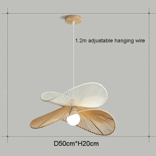 Kiriana Wabi Sabi Hemp Rope Pendant Light