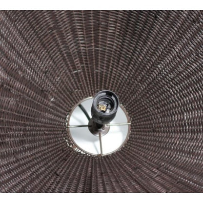 Adaya Black Rattan Pendant Light with Black Socket