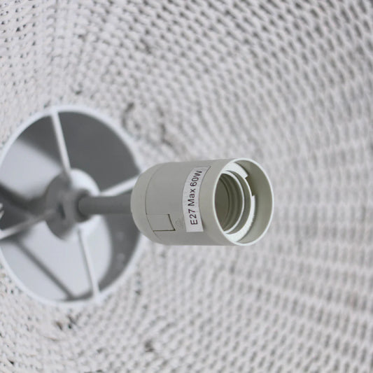 Adaya Rattan Pendant Light White Socket