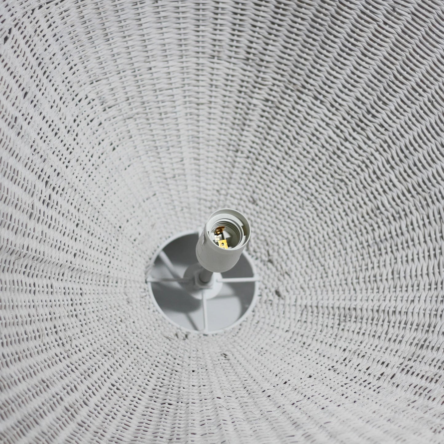 Adaya White Rattan Pendant Light White Socket