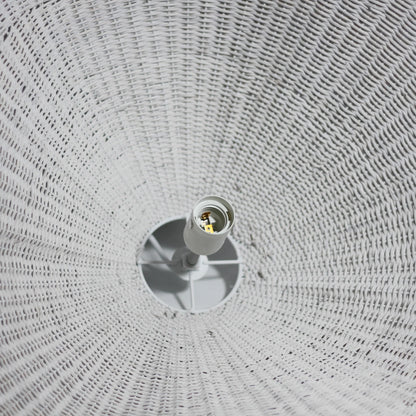 Adaya White Rattan Pendant Light White Socket