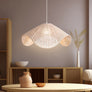 Adaya White Wicker Rattan Pendant Light