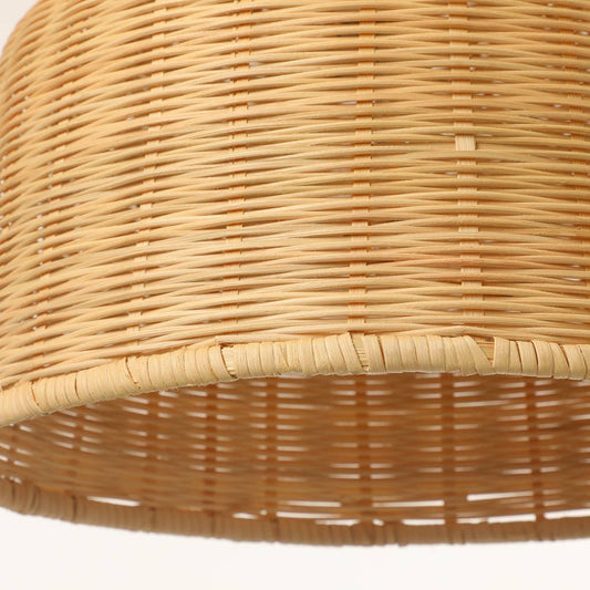 Allen and Roth Bell Wicker Rattan Pendant Light
