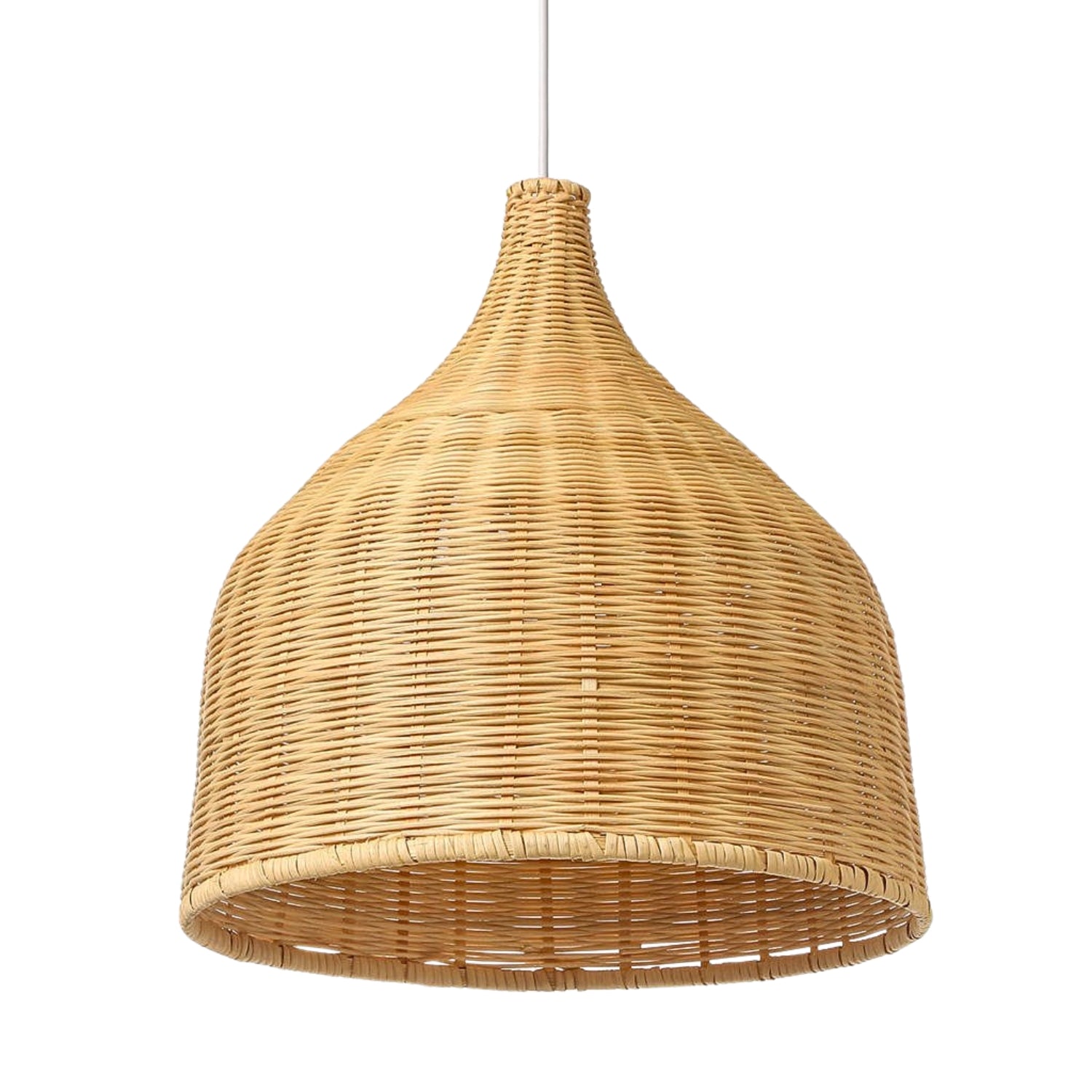 Allen and Roth Wicker Rattan Bell Pendant Light – IndochinaLight