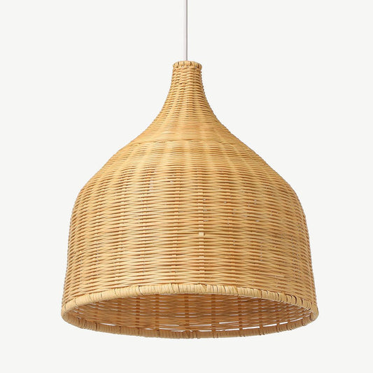 Allen and Roth Rattan Bell Pendant Light
