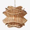 Alondra Rattan Wave Pendant Light – 5 Bulbs – Wavy Shade