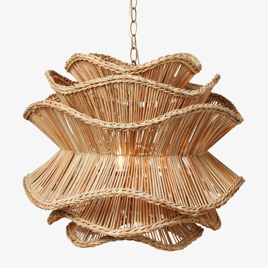 Alondra Rattan Wave Pendant Light