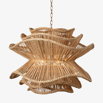 Alondra Rattan Wave Pendant