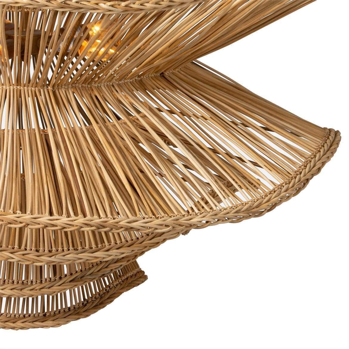 Alondra Wave Rattan Pendant Light Large Shade