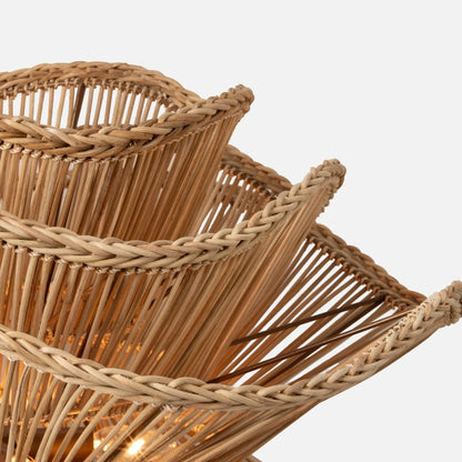 Alondra Wave Rattan Pendant Light Shade Texture