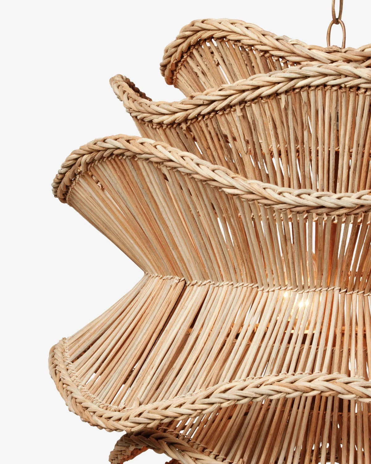 Alondra Wave Rattan Pendant Light Shade