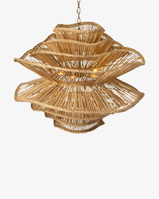 Alondra Wavy Rattan Pendant Light Extra Large Shade