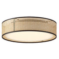 Alora Lyla Rattan Drum Light - Flush Mount