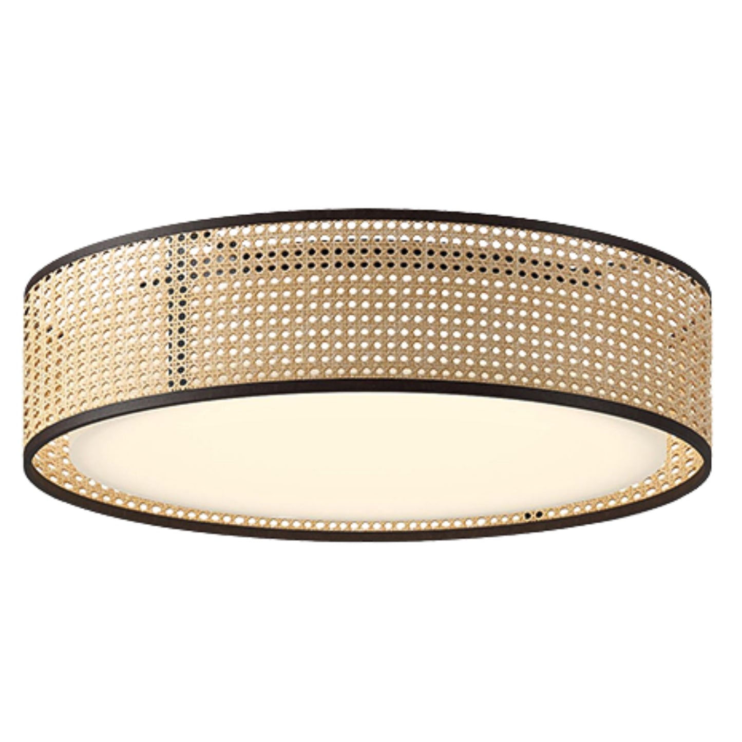 Alora Lyla Rattan Drum Light - Flush Mount