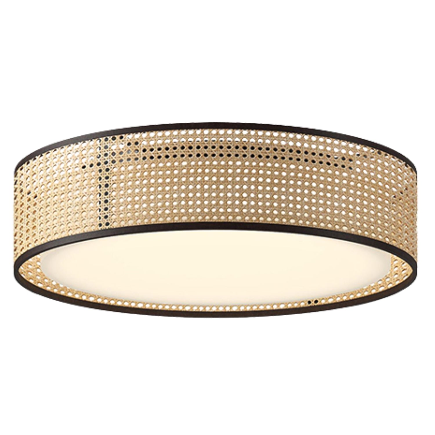 Alora Lyla Rattan LED Flush Ceiling Light