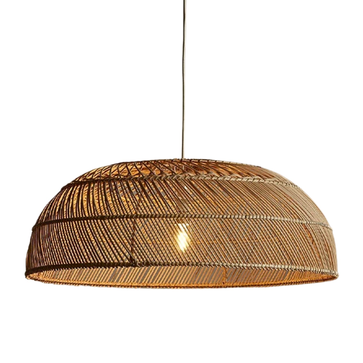Amara Woven Dome Rattan Hanging Light