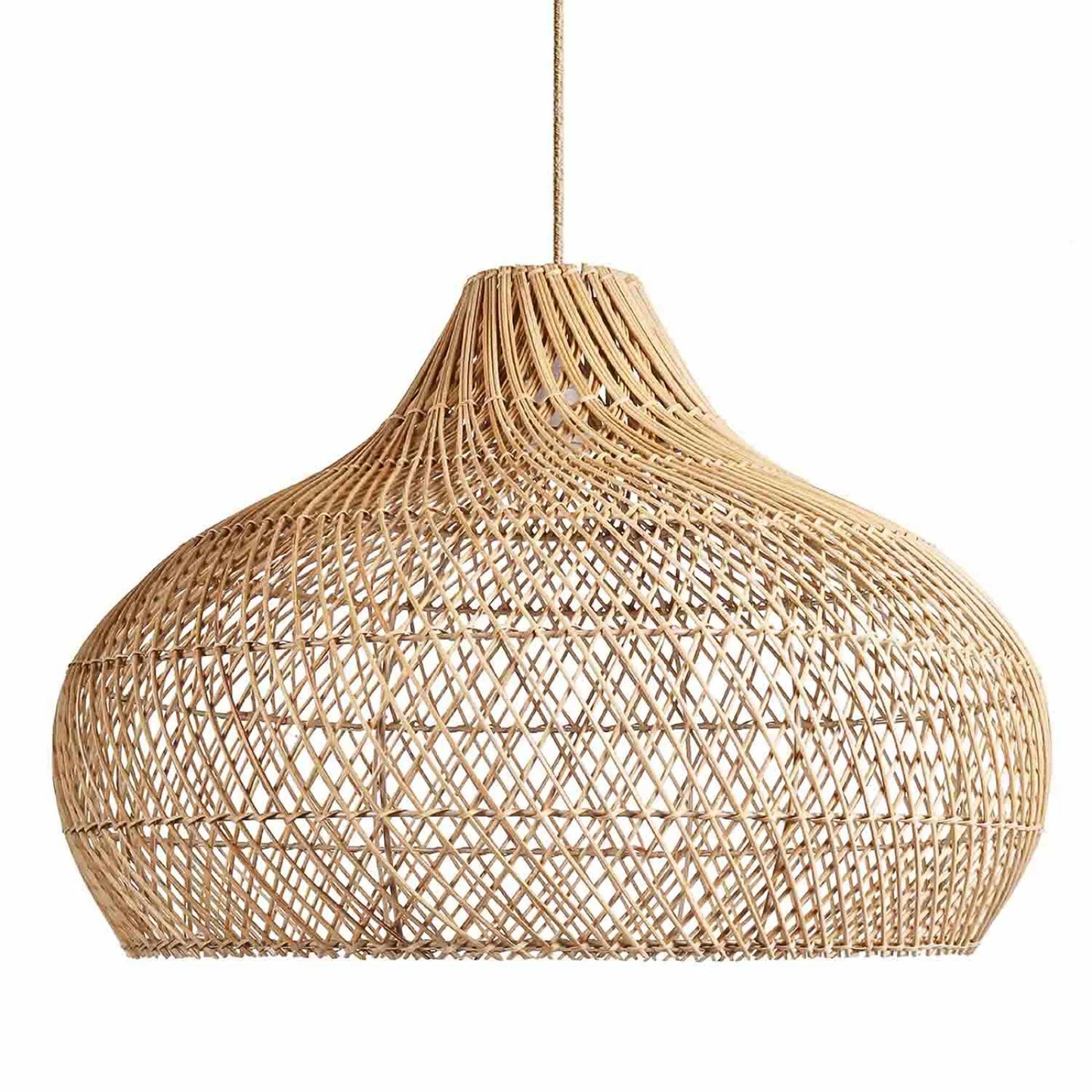 Anjani Natural Dome Rattan Pendan Light