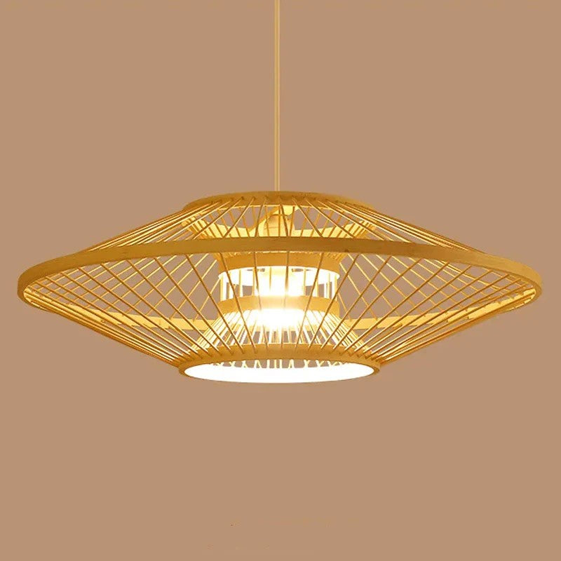 Antique Round Bamboo Pendant Light – IndochinaLight