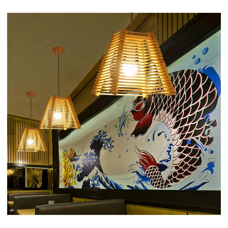 Arana Bamboo Pendant Lights for Japanese Restaurant