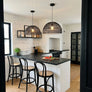 Archer Dome Black Rattan Pendant Light