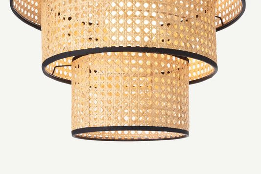 ArcoMead Tiered Rattan Pendant Light