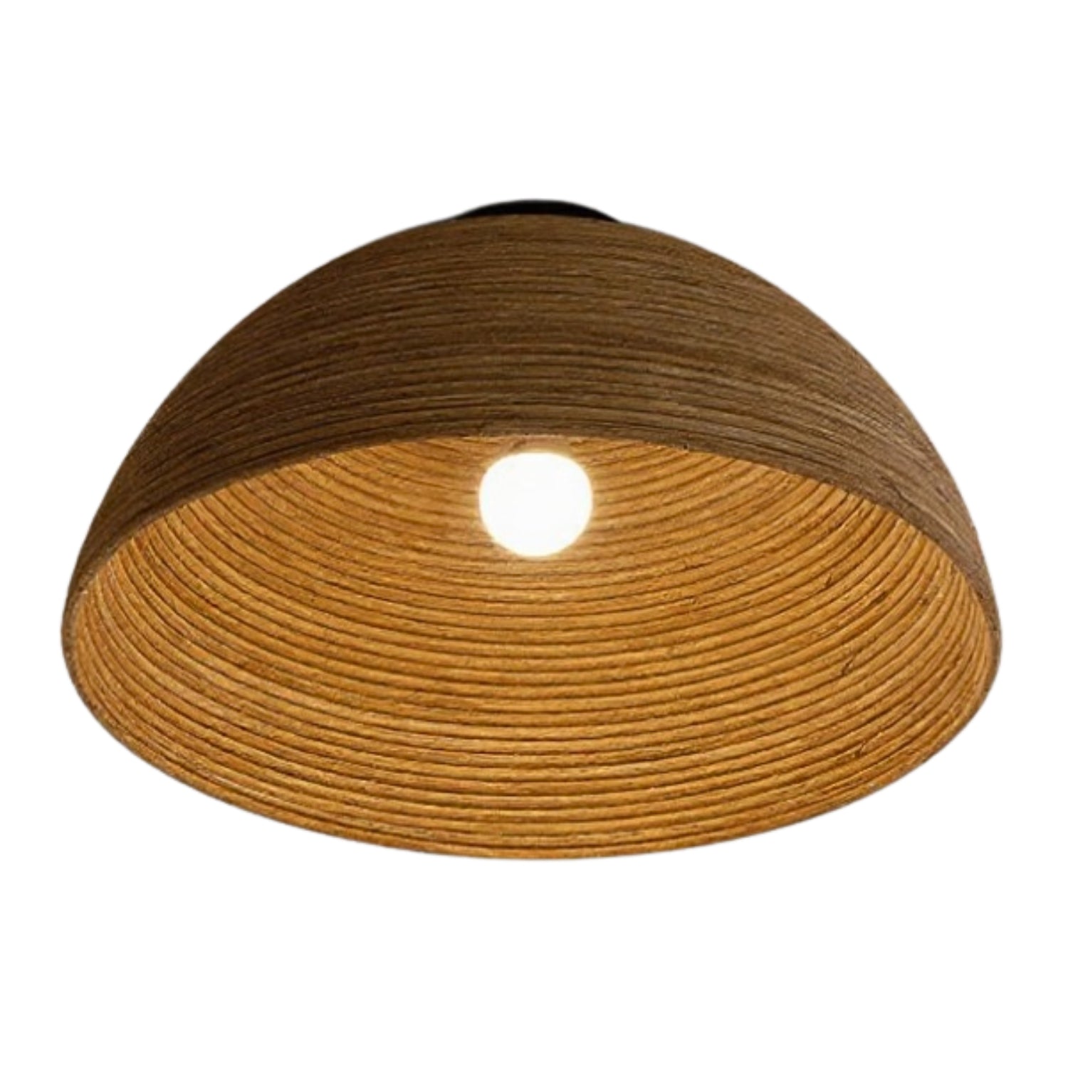 Arden Nickel Rattan Ceiling Light