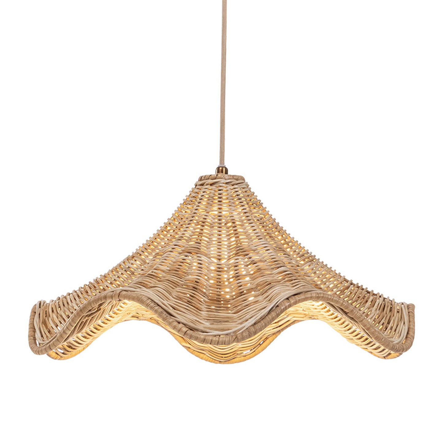 Ariel Rattan Wave Pendant Light Shade