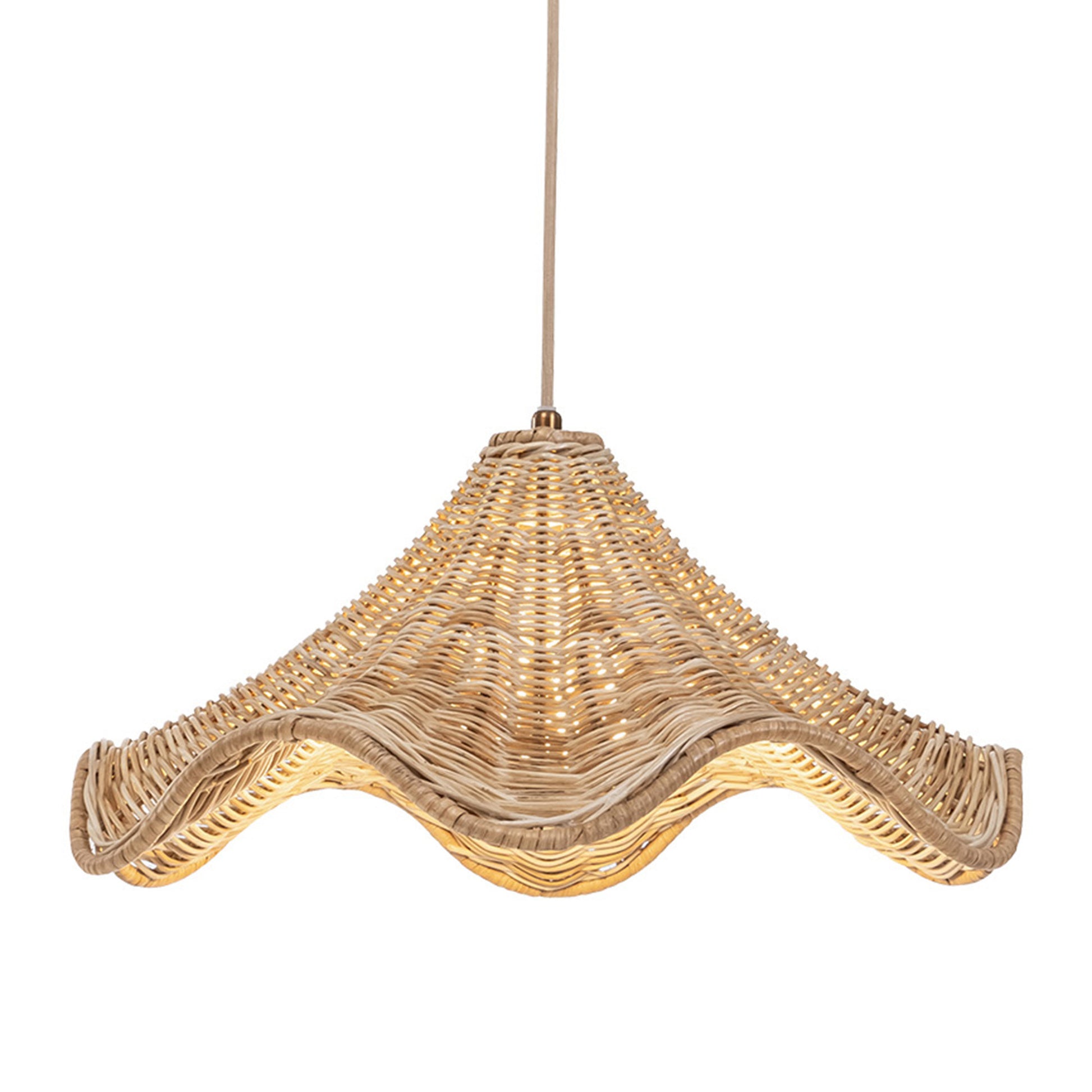 Ariel Rattan Wave Pendant Light Shade