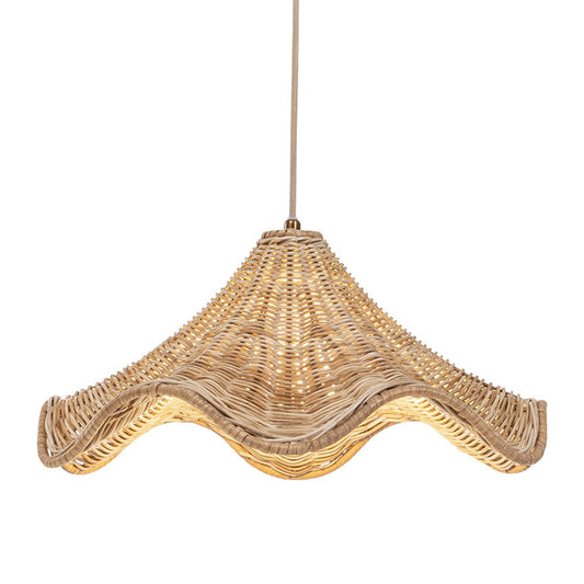 Ariel Rattan Wave Pendant Light Shade