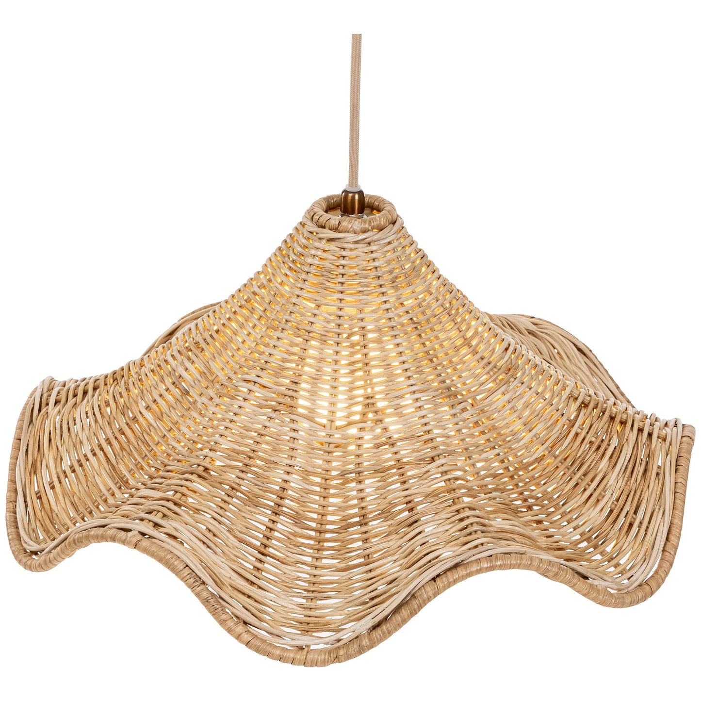 Ariel Rattan Wave Pendant Shade