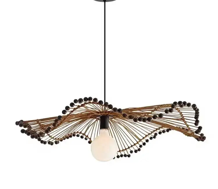 Arteriors Waverly Brown Rattan Pendant Light
