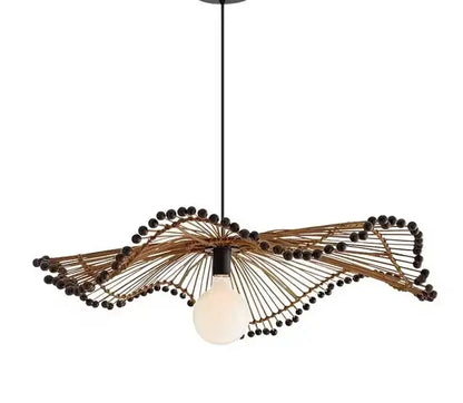 Arteriors Waverly Brown Rattan Pendant Light