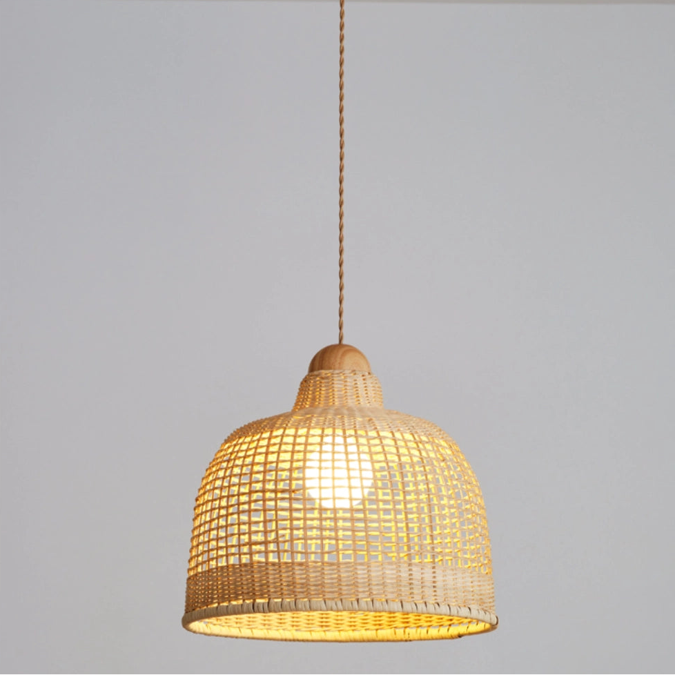 Arturesthome Rattan Weave Basket Pendant Light Small
