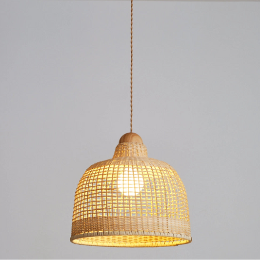 Arturesthome Rattan Weave Basket Pendant Light Small