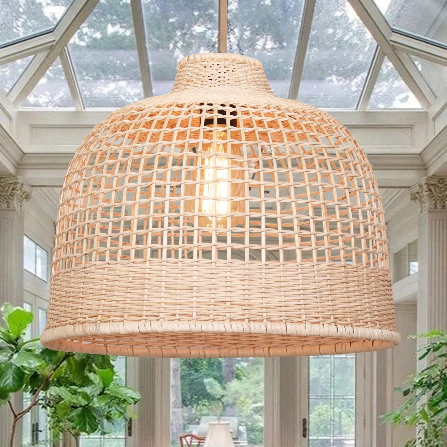 Arturesthome Rattan Woven Pendant Light