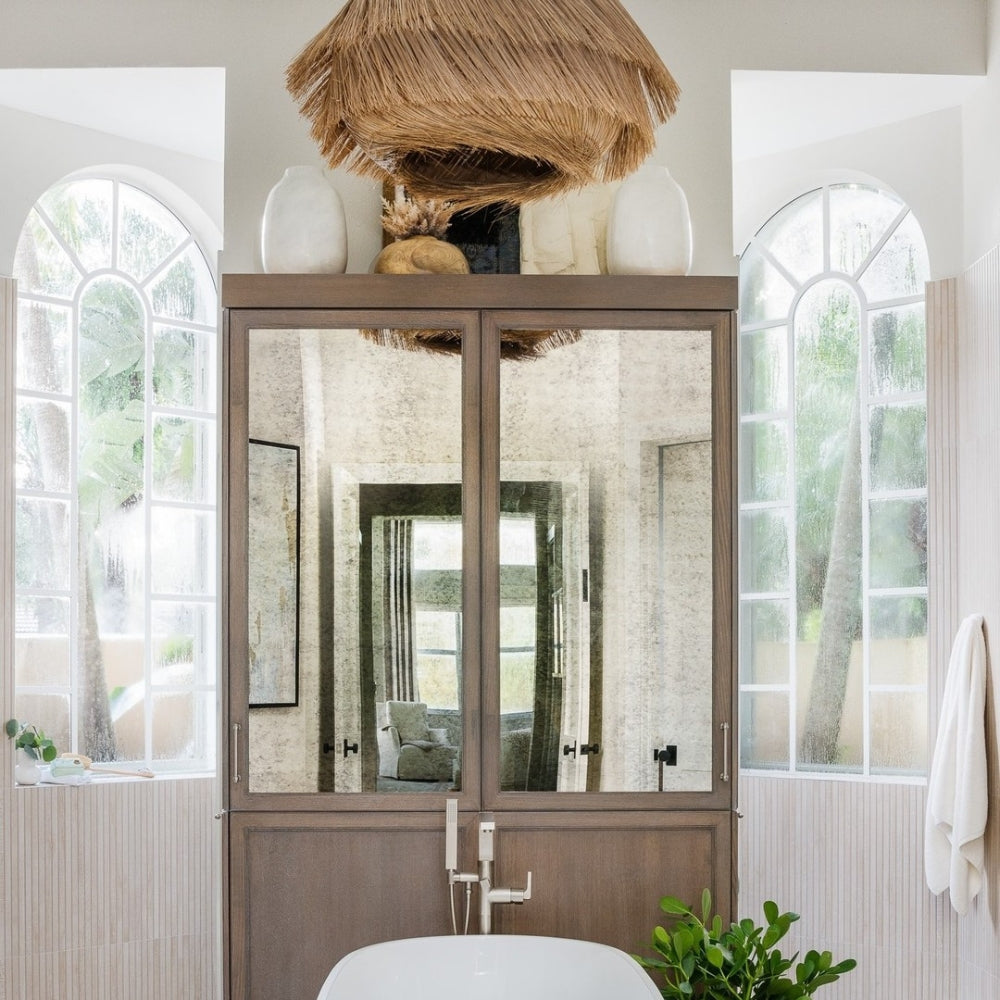 ashburn rattan fringe pendant light for bathroom