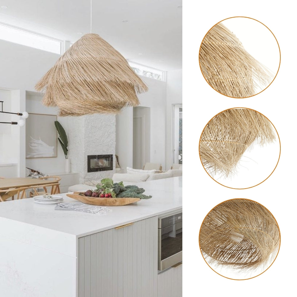 ashburn rattan fringe pendant light