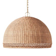 Augusta Dome Wicker Rattan Pendant Light - Half-Round Shade