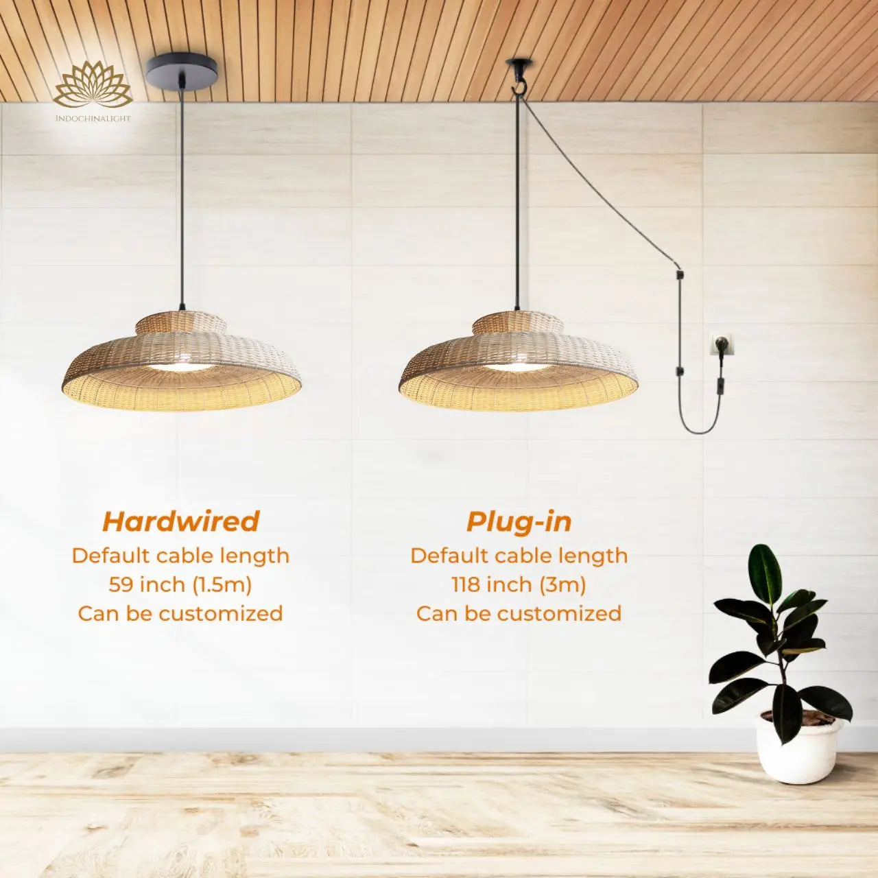 Balla Wicker Pendant Light's accessories type