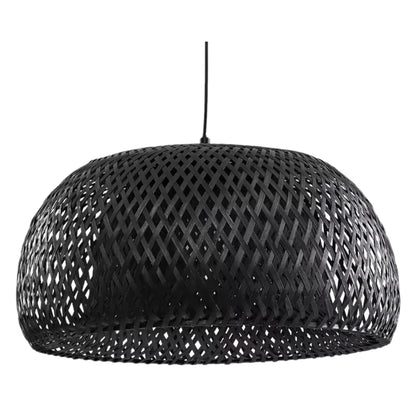 bamboo pendant light black