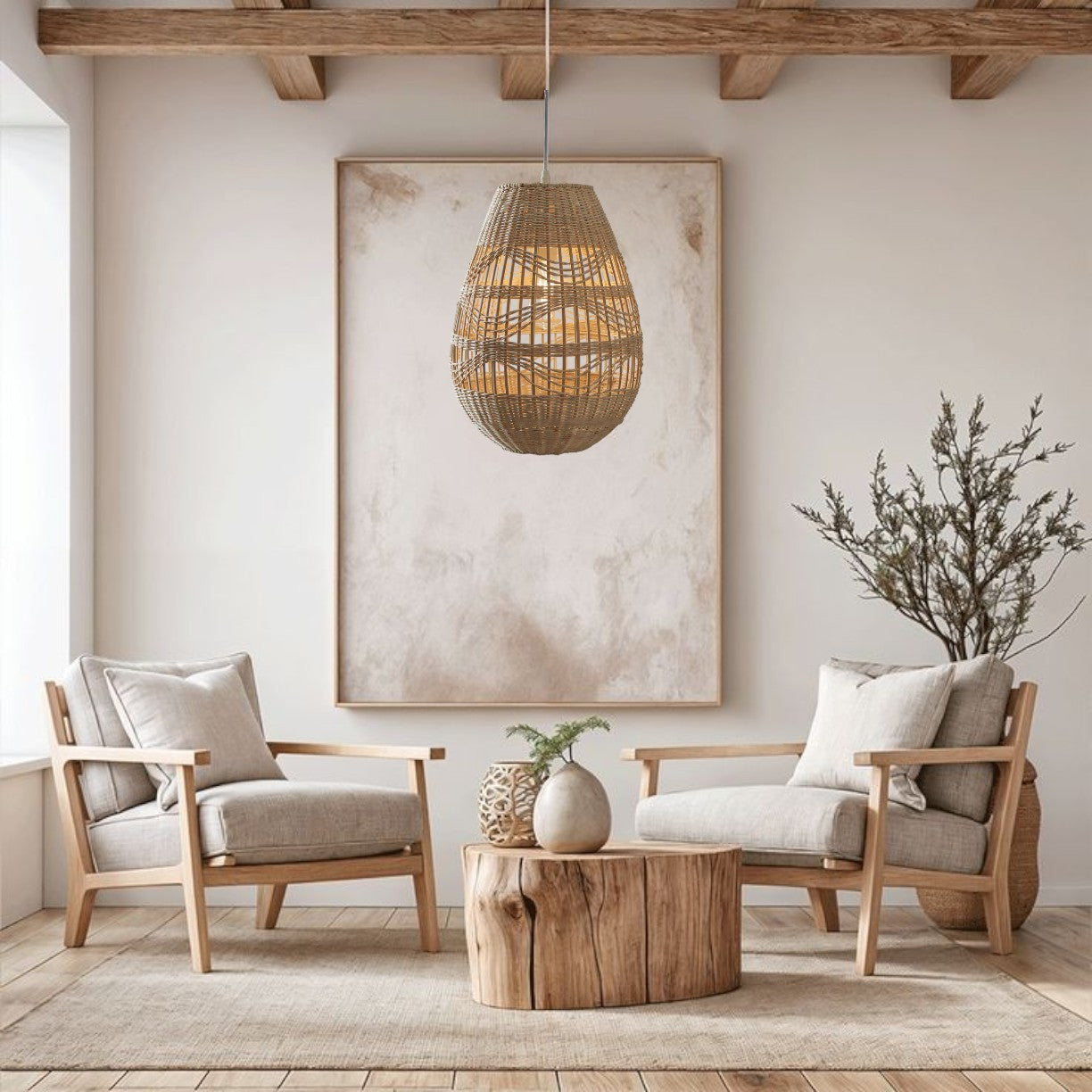 Shiri Wicker Bamboo Rattan Pendant Light